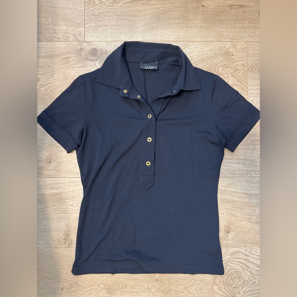 La Perla Openspace Mesh Polo Top